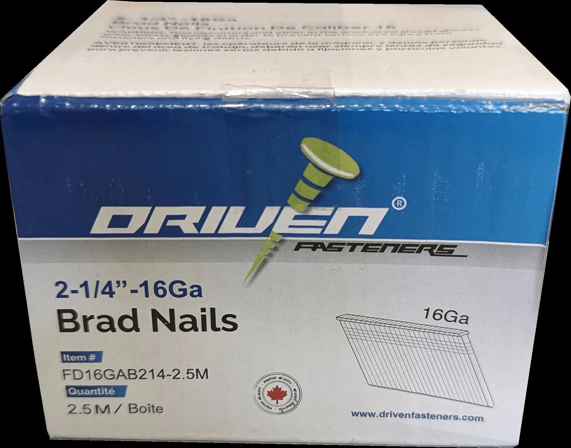 Five Dimensions - 2-1/4" 16 Gauge Brad Nail FIVE DIMENSIONS