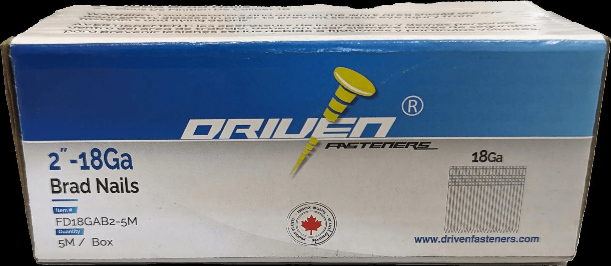 Five Dimensions - 2" 18 Gauge Brad Nail (Galv.Wire) FIVE DIMENSIONS