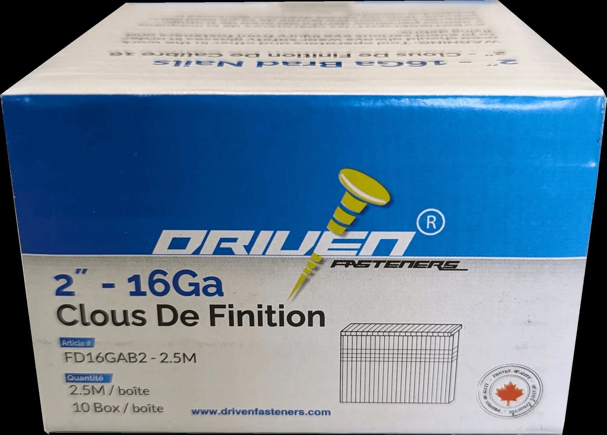 Five Dimensions - FDBRAD162-2.5M -  2" 16G Brad Nails FIVE DIMENSIONS