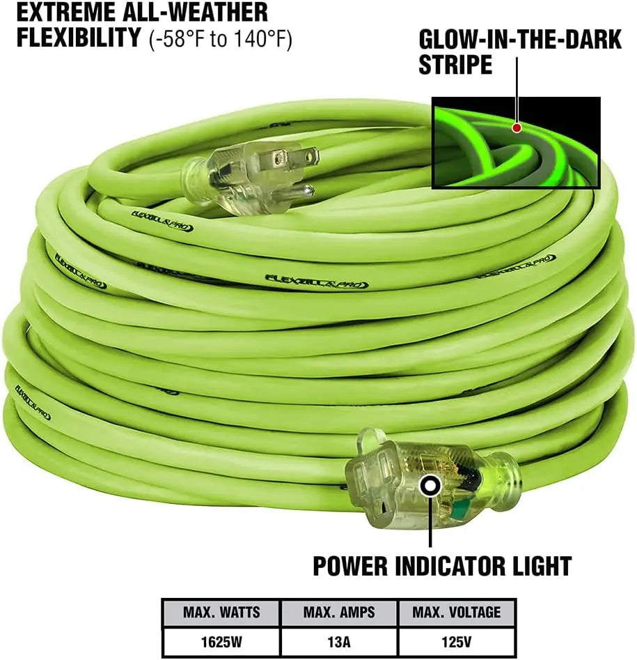 Flexzilla FZ512735 - Pro Extension Cord,  14/3, 100' FLEXZILLA