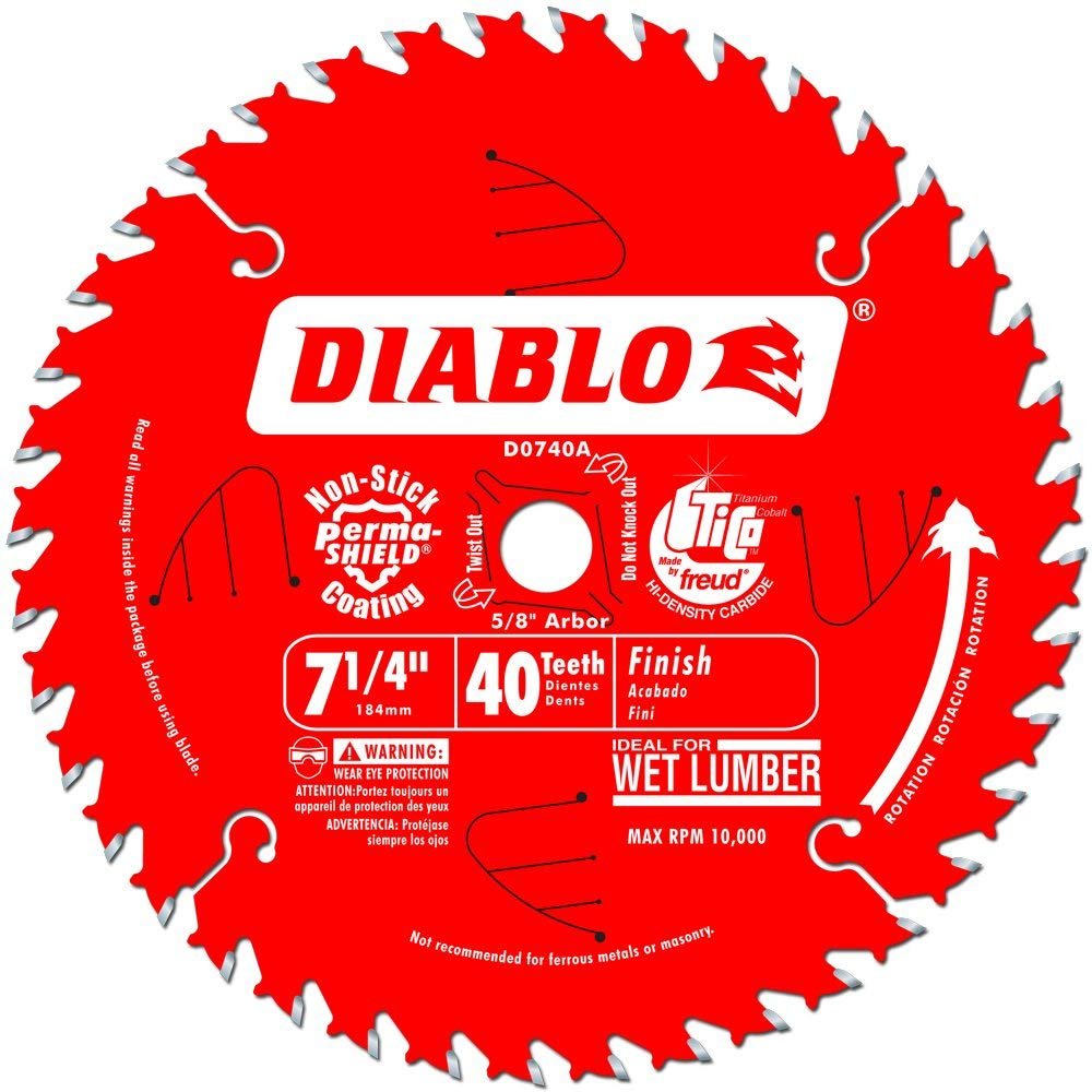 Freud Diablo 7-1/4'' 40T Fine Cut Blade - Wise Line Tools