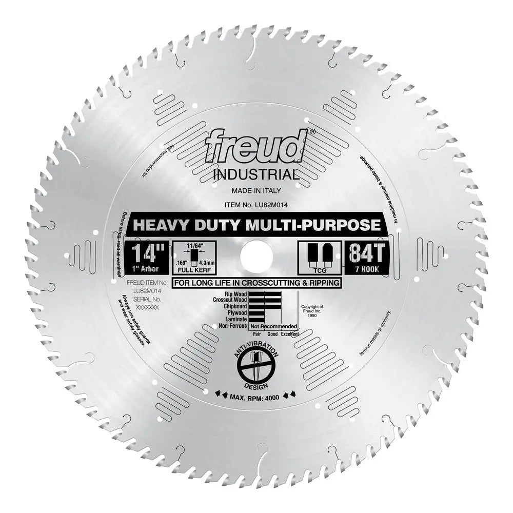Freud LU82M014 - 14" Heavy Duty Multi-Purpose Blade FREUD