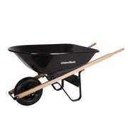 Garant H5UT14GA - 5 Cu ft Seamless Steel Tray Homeowner Grade Wheelbarrow, Pouring Lip, & Hardwood Handle - Wise Line Tools