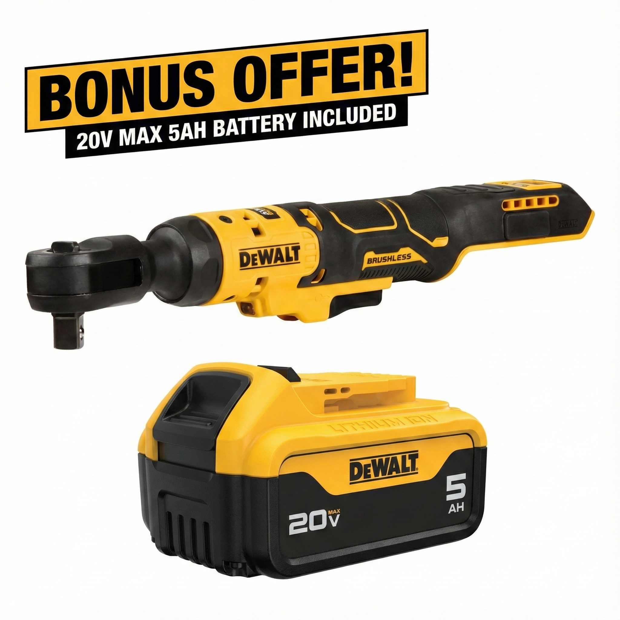 Dewalt DCF512B ATOMIC COMPACT SERIES™ 20 V MAX* bürstenlose 1/2-Zoll-Ratsche (nur Werkzeug)