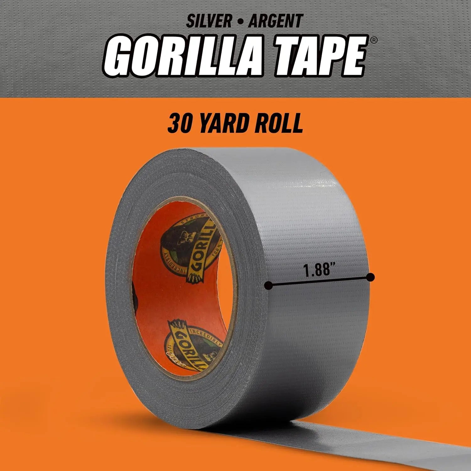Gorilla 105634 - Silver Duct Tape Length, 30 yd. Gorilla
