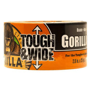 Gorilla 25 yds. Tough and Wide Black Tape - Wise Line Tools