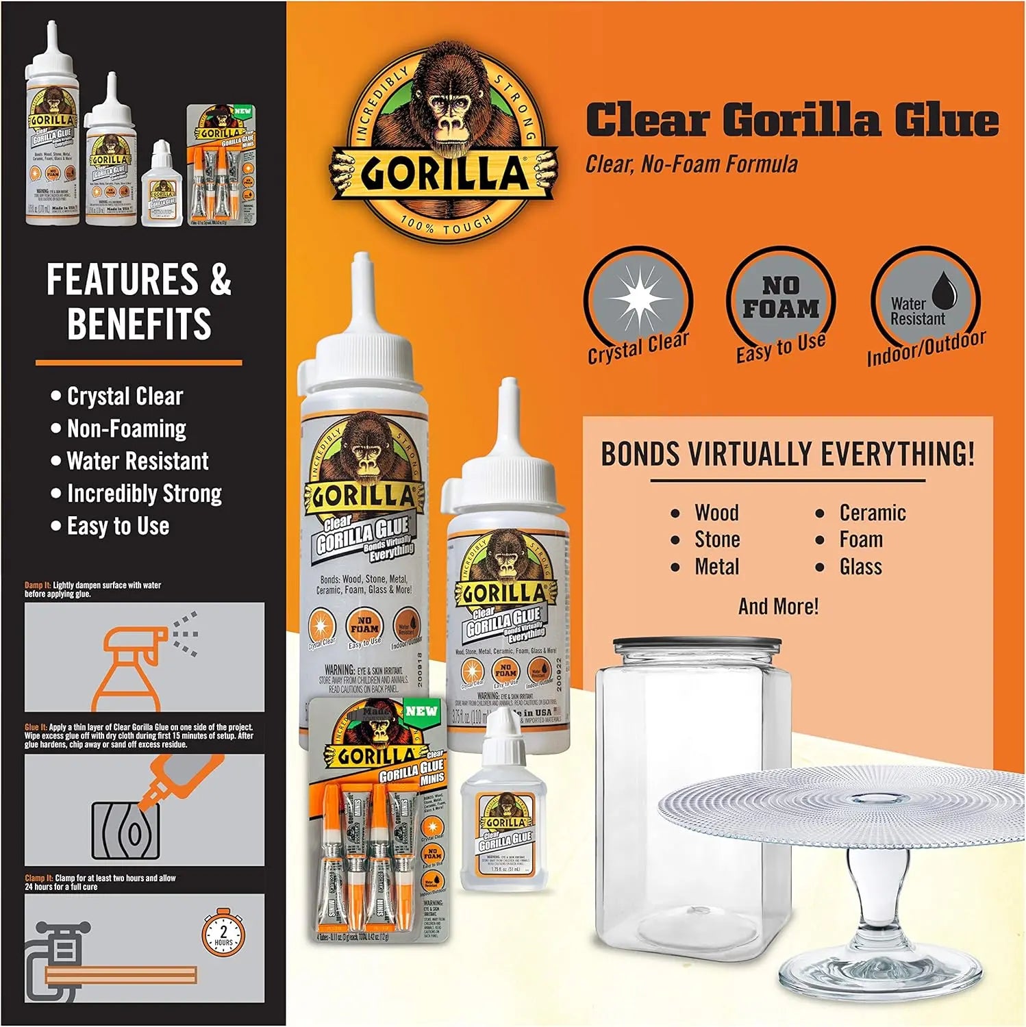 Gorilla 4510103 - Clear Glue 1.75oz Gorilla