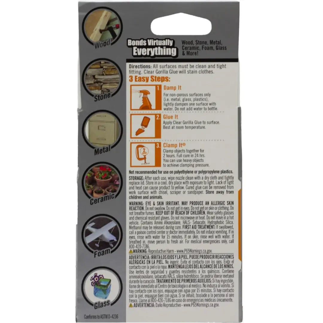 Gorilla 4510103 - Clear Glue 1.75oz Gorilla