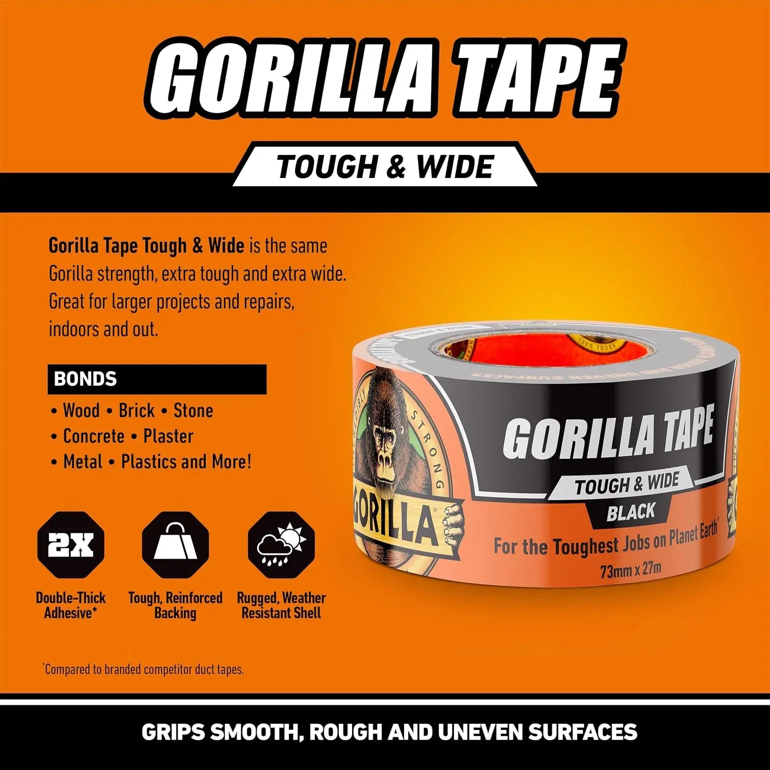 Gorilla 6003001 - ToughNWide Tape 30yds Gorilla