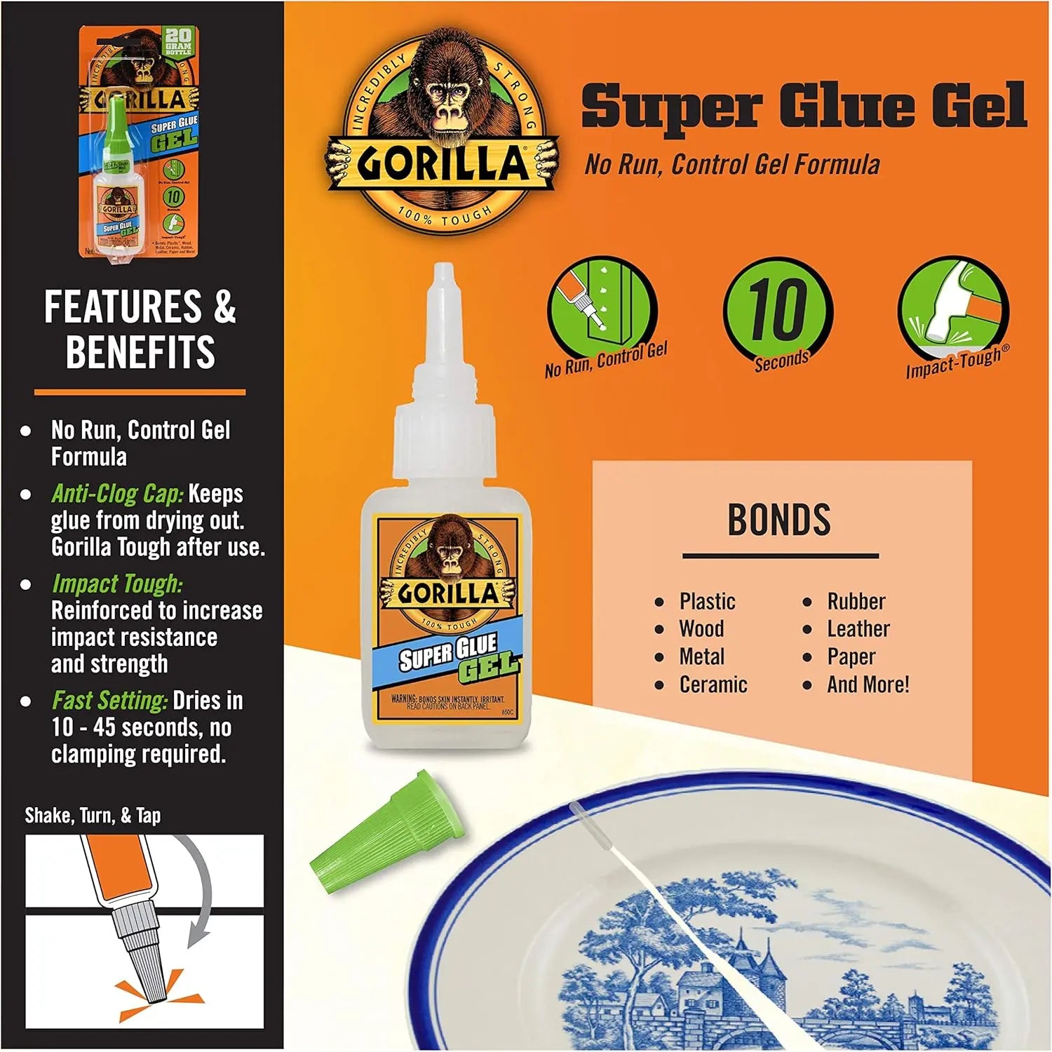 Gorilla 7710102 - Super Glue Gel 20g Gorilla