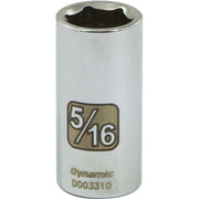 Gray GT-D003310  -  1/4" D 6 PT 5/16" CHROME SOCKET - Wise Line Tools