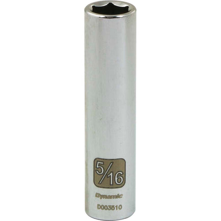 Gray GT-D003510 - 1/4" D 6 POINT 5/16" DEEP CHROME SOCKET - Wise Line Tools