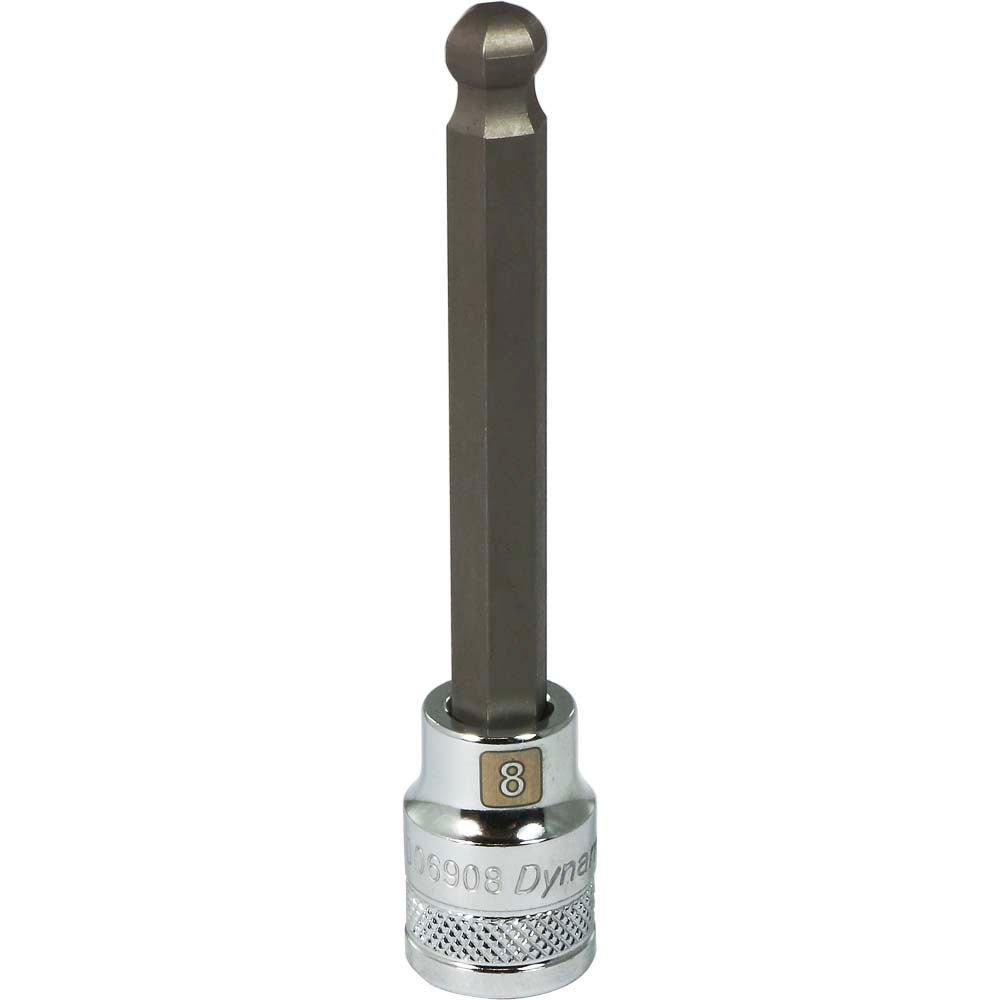 Gray GT-D006908  -  3/8" DRIVE BIT SOCKET HEX BALL NOSE 8MM - Wise Line Tools