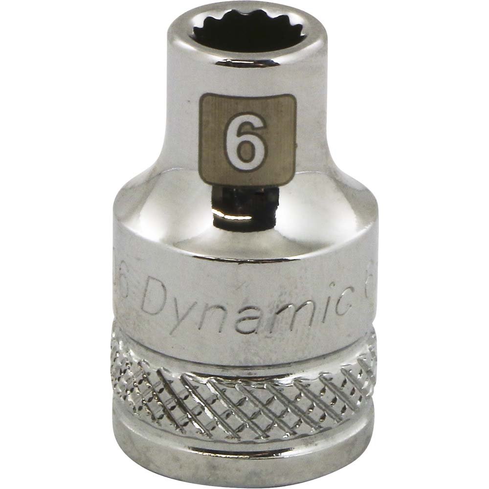 Gray GT-D009106  -  3/8" DRIVE 12 POINT 6MM CHROME SOCKET - Wise Line Tools