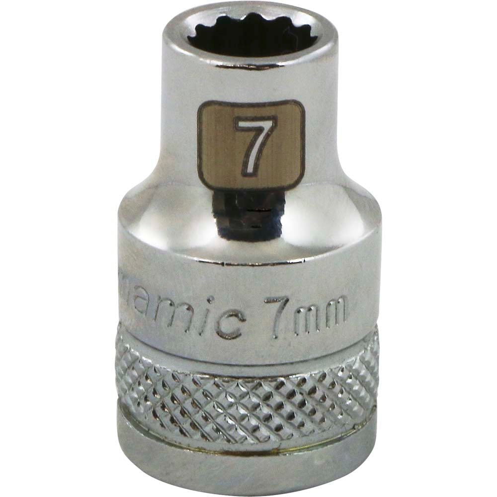 Gray GT-D009107  -  3/8" DRIVE 12 POINT 7MM CHROME SOCKET - Wise Line Tools