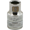 DYNAMIC GT-D009108 - 3/8" D - 12 POINT 8MM CHROME SOCKET