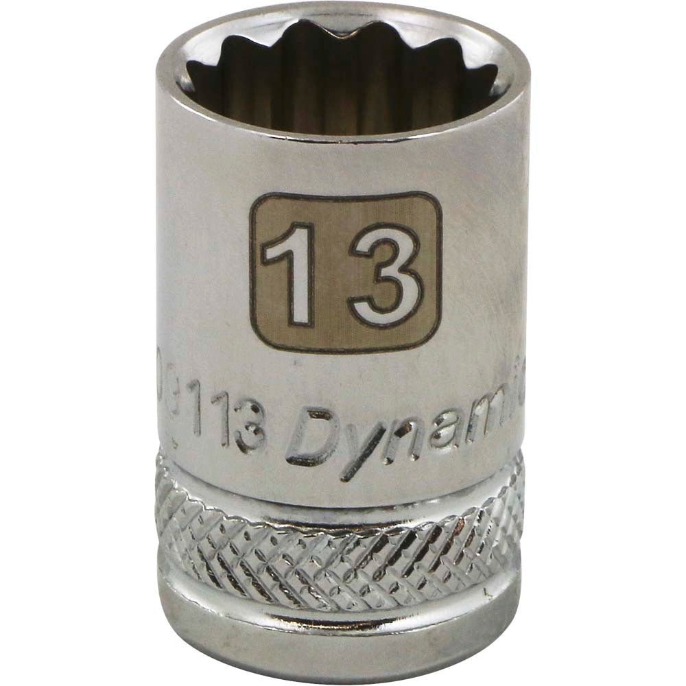 Gray GT-D009113 -  3/8" DRIVE 12POINT 13MM CHROME SOCKET - Wise Line Tools
