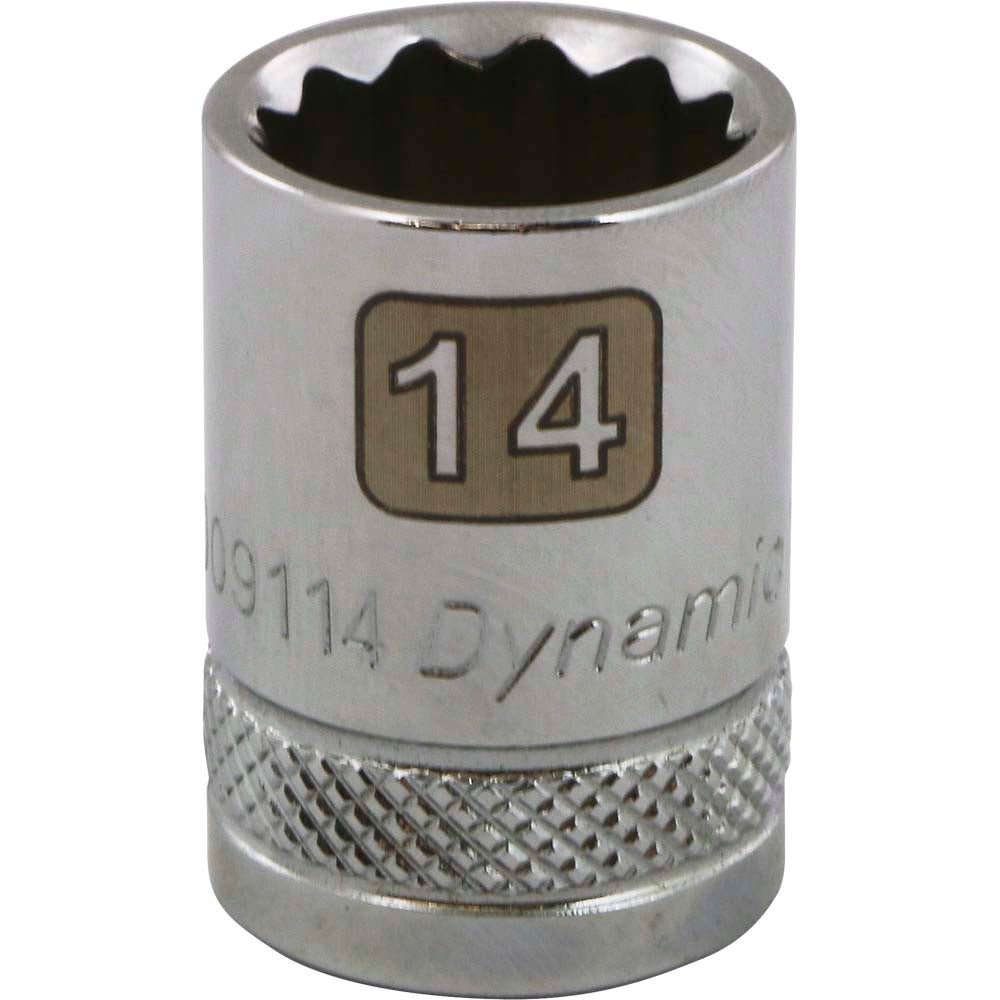 Gray GT-D009114 -  3/8" DRIVE 12 POINT 14MM CHROME SOCKET - Wise Line Tools