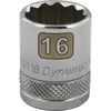 DYNAMIC GT-D009116 - 3/8" D - 12 POINT 16MM CHROME SOCKET
