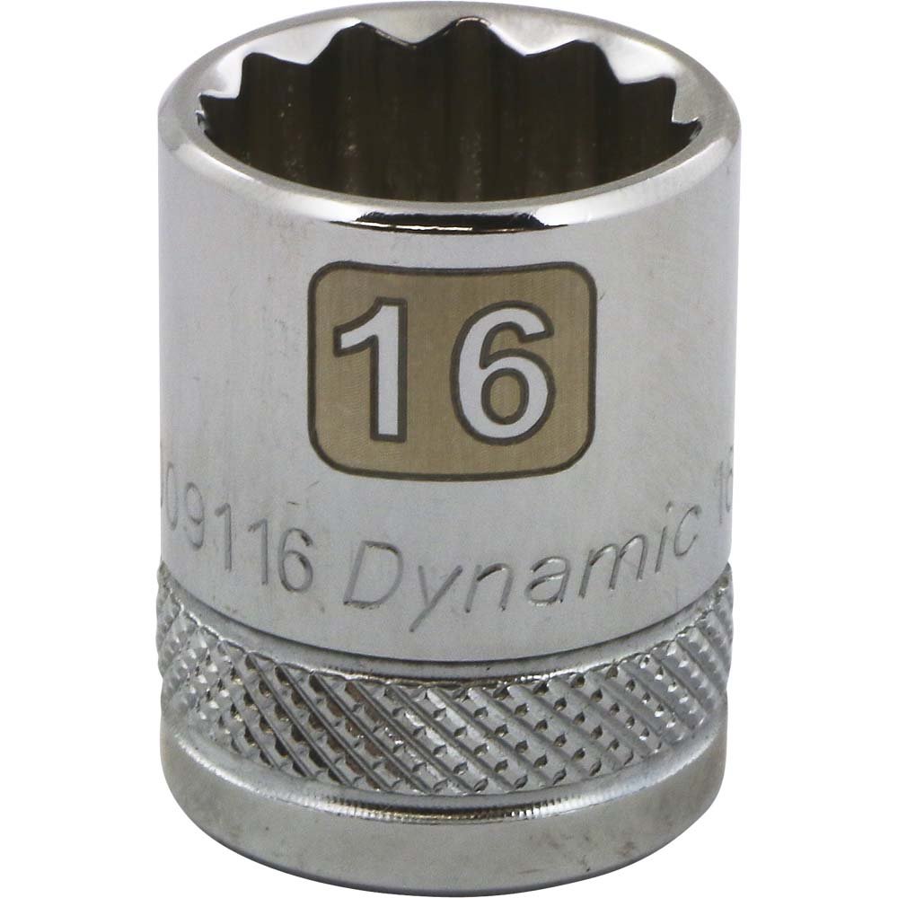 Gray GT-D009116 -  3/8" DRIVE 12 POINT 16MM CHROME SOCKET - Wise Line Tools
