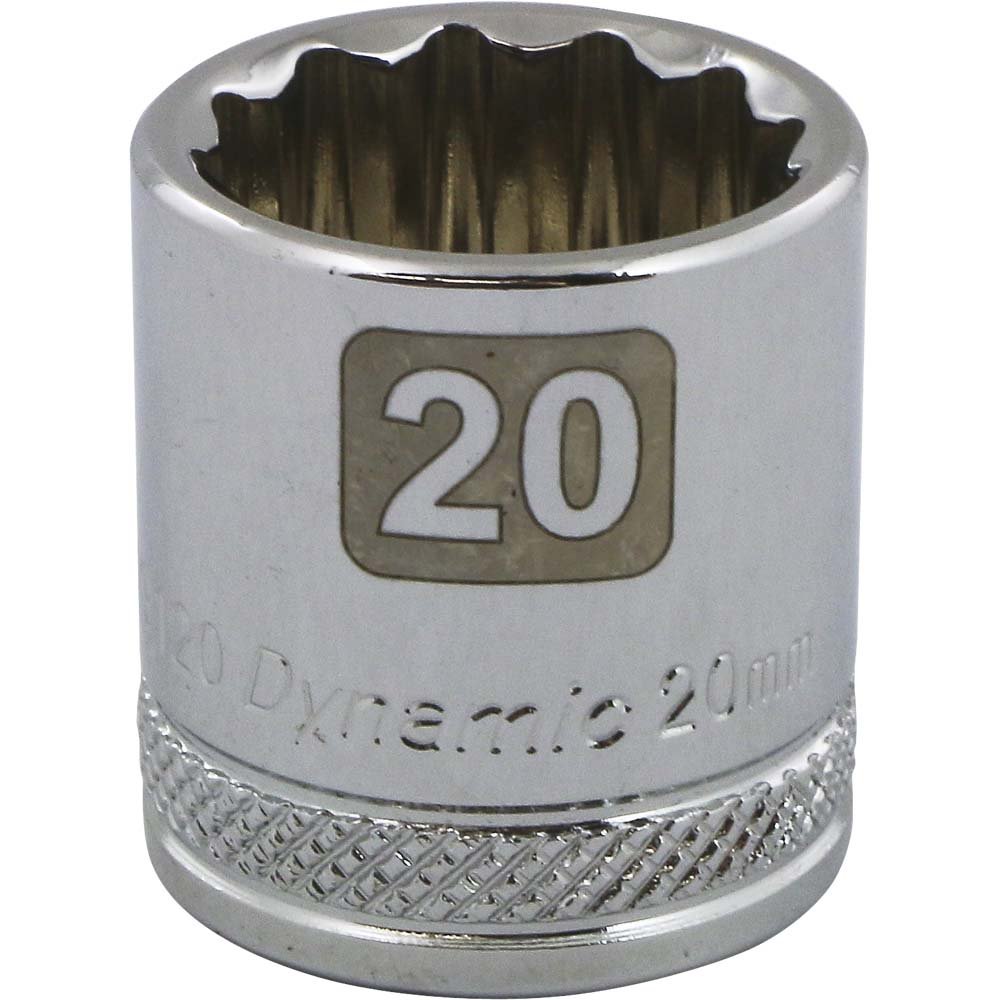 Gray GT-D009120  -  3/8" D 12PT 20MM CHROME SOCKET - Wise Line Tools