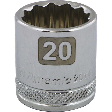 Gray GT-D009120  -  3/8" D 12PT 20MM CHROME SOCKET - Wise Line Tools