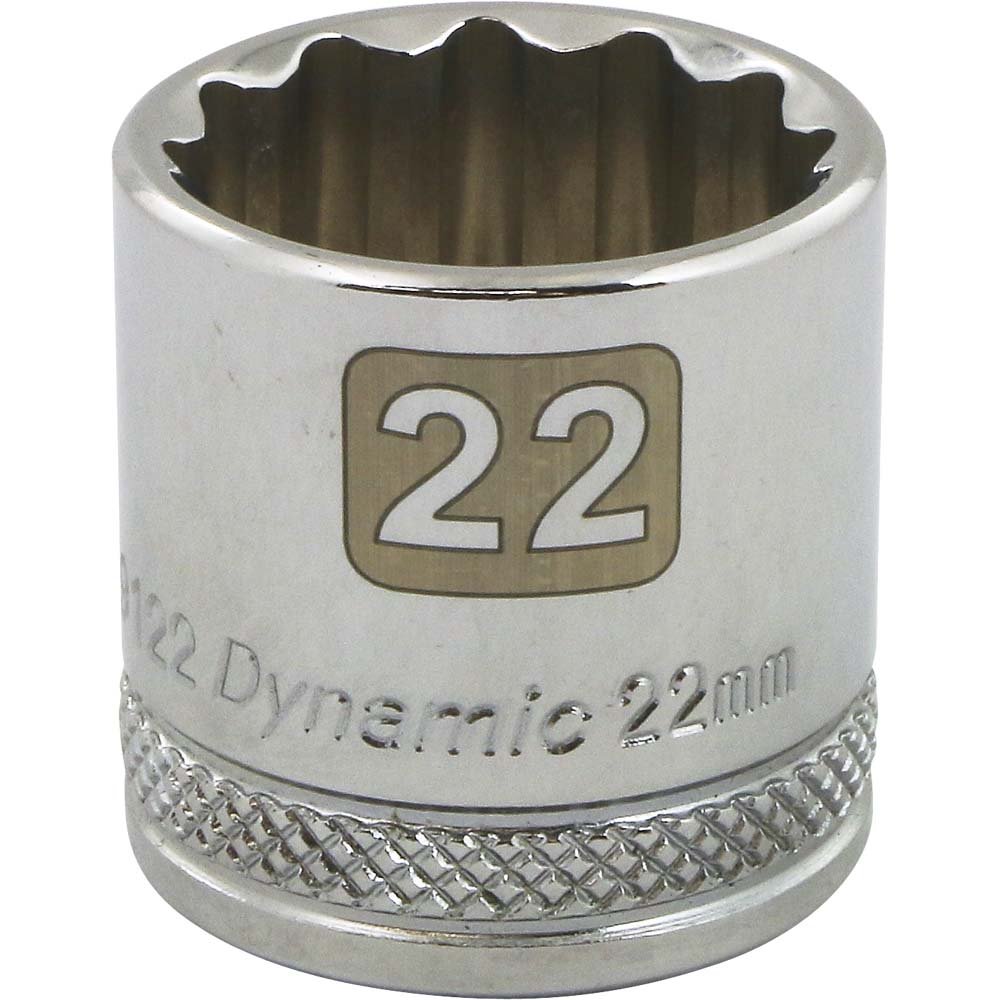 Gray GT-D009122 -  3/8" D 12PT 22MM CHROME SOCKET - Wise Line Tools