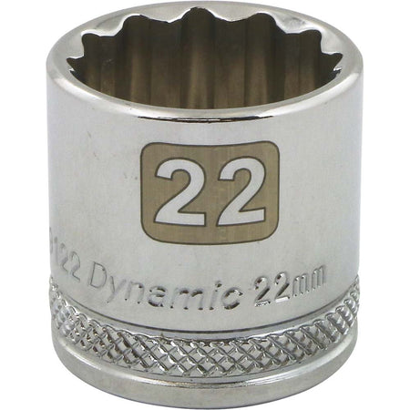 Gray GT-D009122 -  3/8" D 12PT 22MM CHROME SOCKET - Wise Line Tools