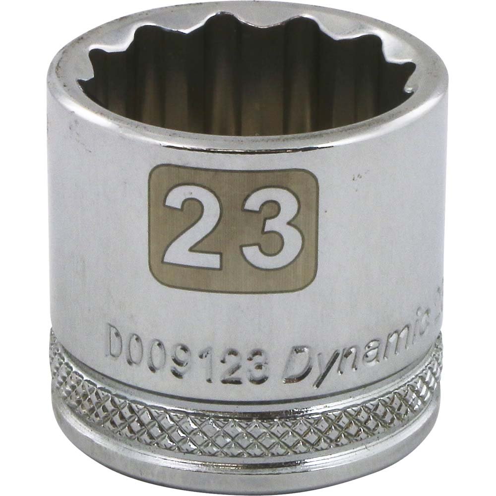 Gray GT-D009123 -  3/8" D 12PT 23MM CHROME SOCKET - Wise Line Tools