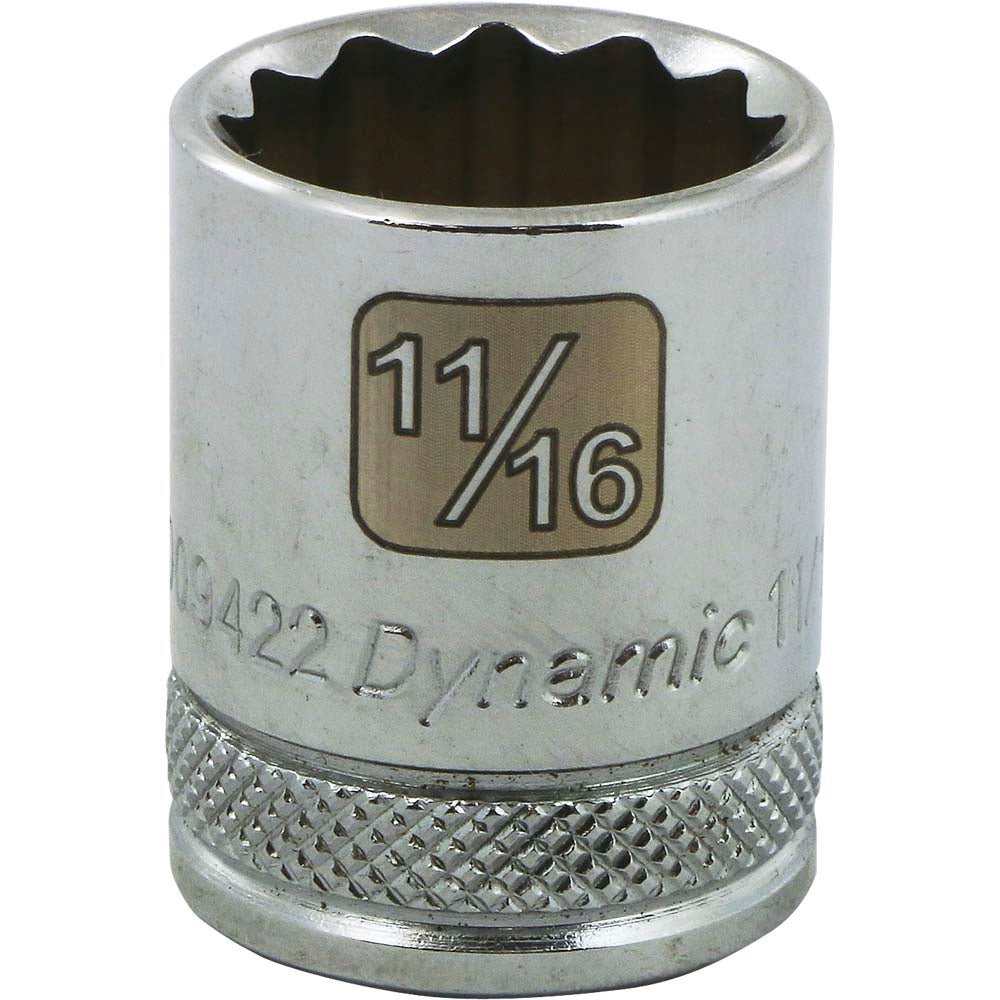 Gray GT-D009422  -  3/8" D 11/16" 12PT CHROME SOCKET - Wise Line Tools