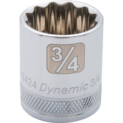 Gray GT-D009424  -  3/8" D 3/4" 12PT CHROME SOCKET - Wise Line Tools