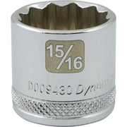 Gray GT-D009430 -  3/8" D 15/16'' 12PT CHROME SOCKET - Wise Line Tools