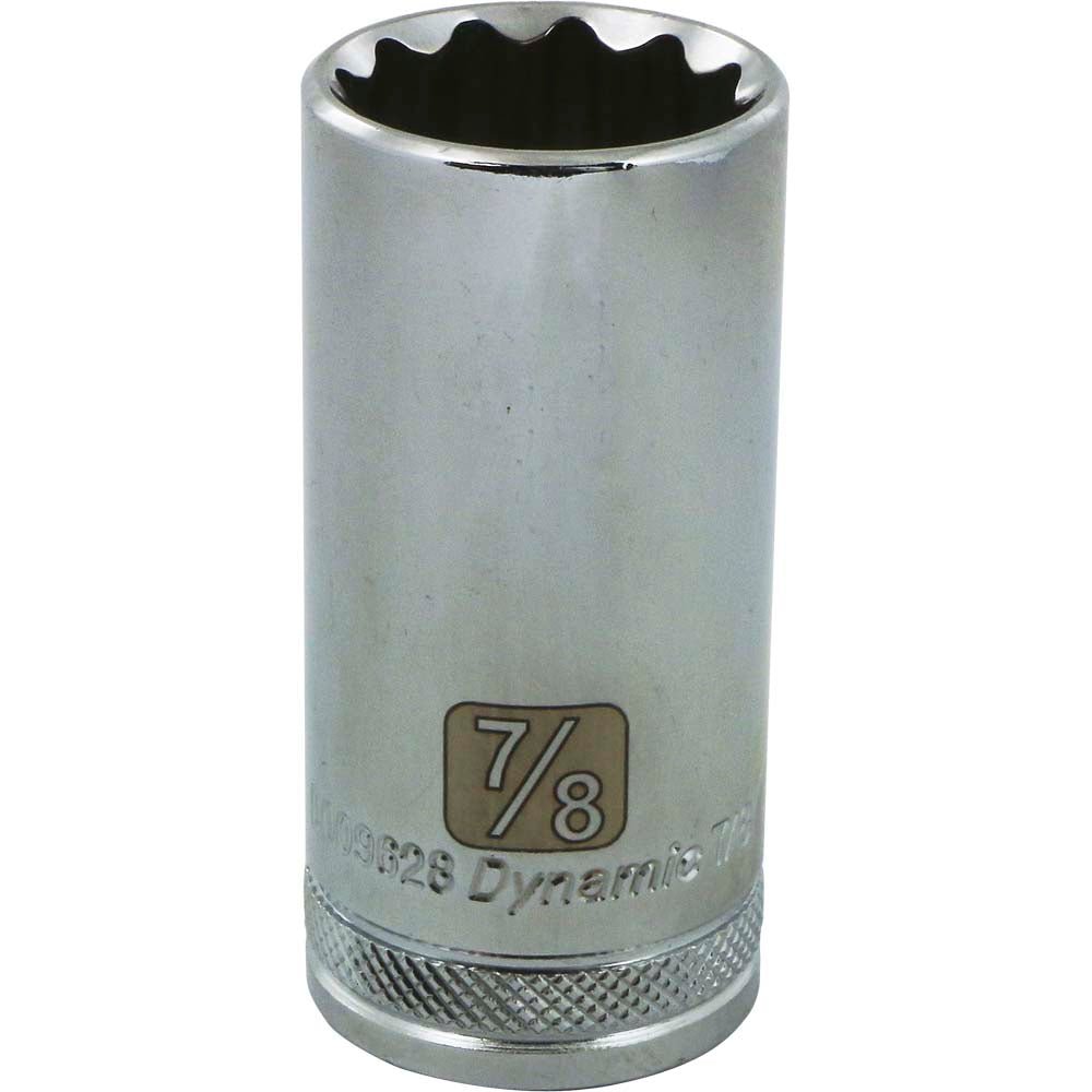 Gray GT-D009628 -3/8" D 12POINT 7/8" DEEP CHROME SOCKET - Wise Line Tools