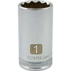 GRAY GT-D009632 - 3/8" D 12 POINT 1''  DEEP CHROME SOCKET