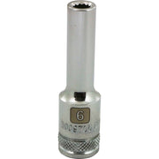 Gray GT-D009706 3/8" D 12POINT 6MM DEEP CHROME SOCKET - Wise Line Tools