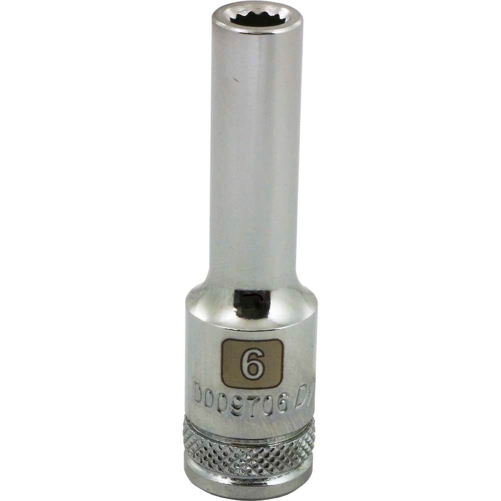 Gray GT-D009706 3/8" D 12POINT 6MM DEEP CHROME SOCKET - Wise Line Tools