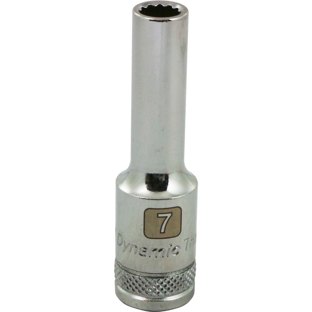 Gray GT-D009707 3/8" D 12POINT 7MM DEEP CHROME SOCKET - Wise Line Tools