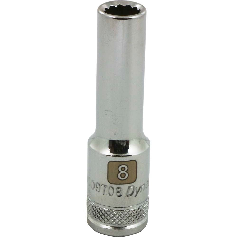 Gray GT-D009708 3/8" D 12POINT 8MM DEEP CHROME SOCKET - Wise Line Tools