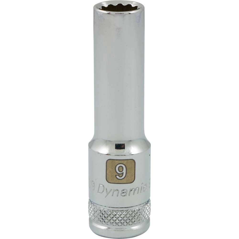 Gray GT-D009709 3/8" D 12POINT 9MM DEEP CHROME SOCKET - Wise Line Tools