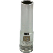 Gray GT-D009710 3/8" D 12POINT 10MM DEEP CHROME SOCKET - Wise Line Tools