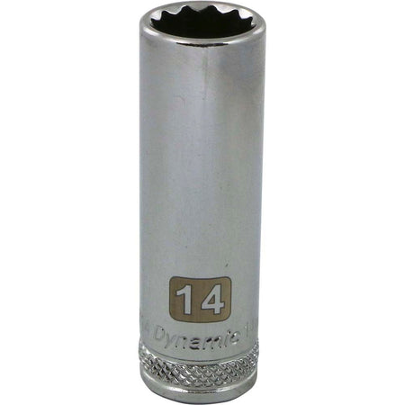 Gray GT-D009714 3/8" D 12POINT 14MM DEEP CHROME SOCKET - Wise Line Tools