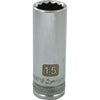 DOUILLE CHROME GREY GT-D009715 3/8" D 12 PANS 15 MM DE PROFONDEUR