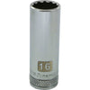 DYNAMIC GT-D009716 - 3/8" D 12 POINT 16MM DEEP CHROME SOCKET