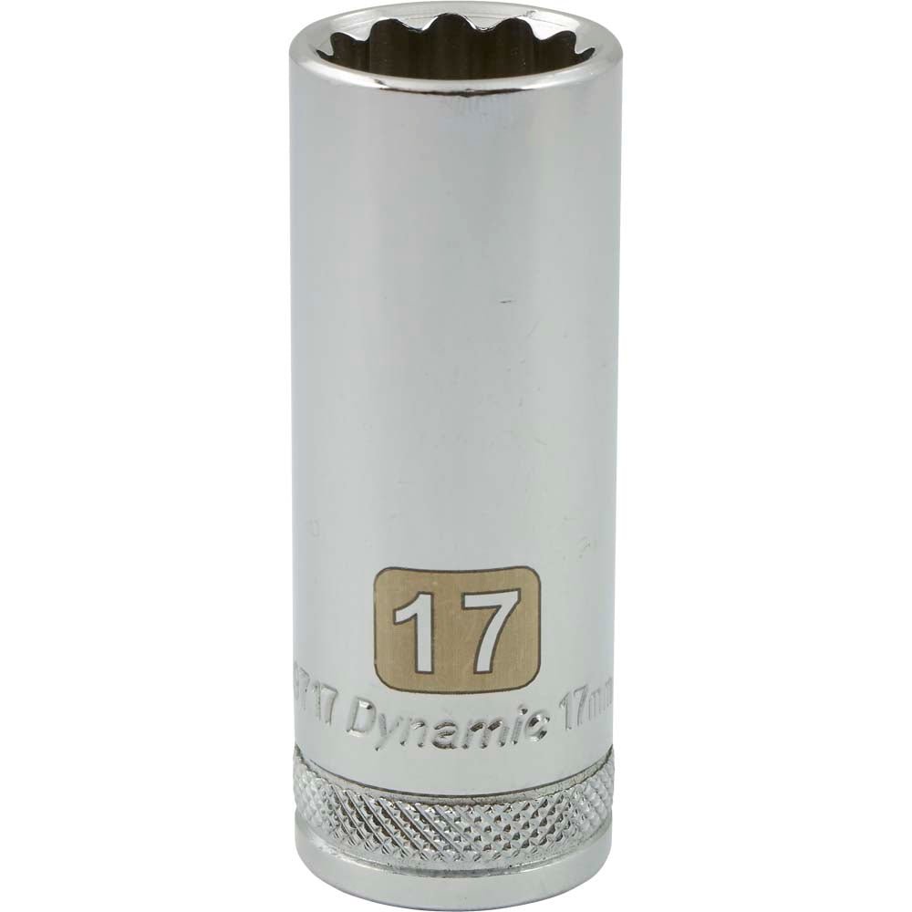 Gray GT-D009717 3/8" D 12POINT 17MM DEEP CHROME SOCKET - Wise Line Tools