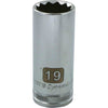 Gray GT-D009719 - DOUILLE CHROMÉE 3/8" D 12 PANS 19 MM DE PROFONDEUR
