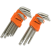 Gray GT-D043212  -  22 Piece SAE and Metric Ball End Long Hex Key Set - Wise Line Tools