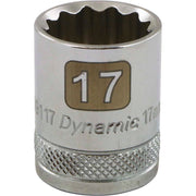 Gray GT-GT-D009117 -  3/8" DRIVE 12 POINT 17MM CHROME SOCKET - Wise Line Tools