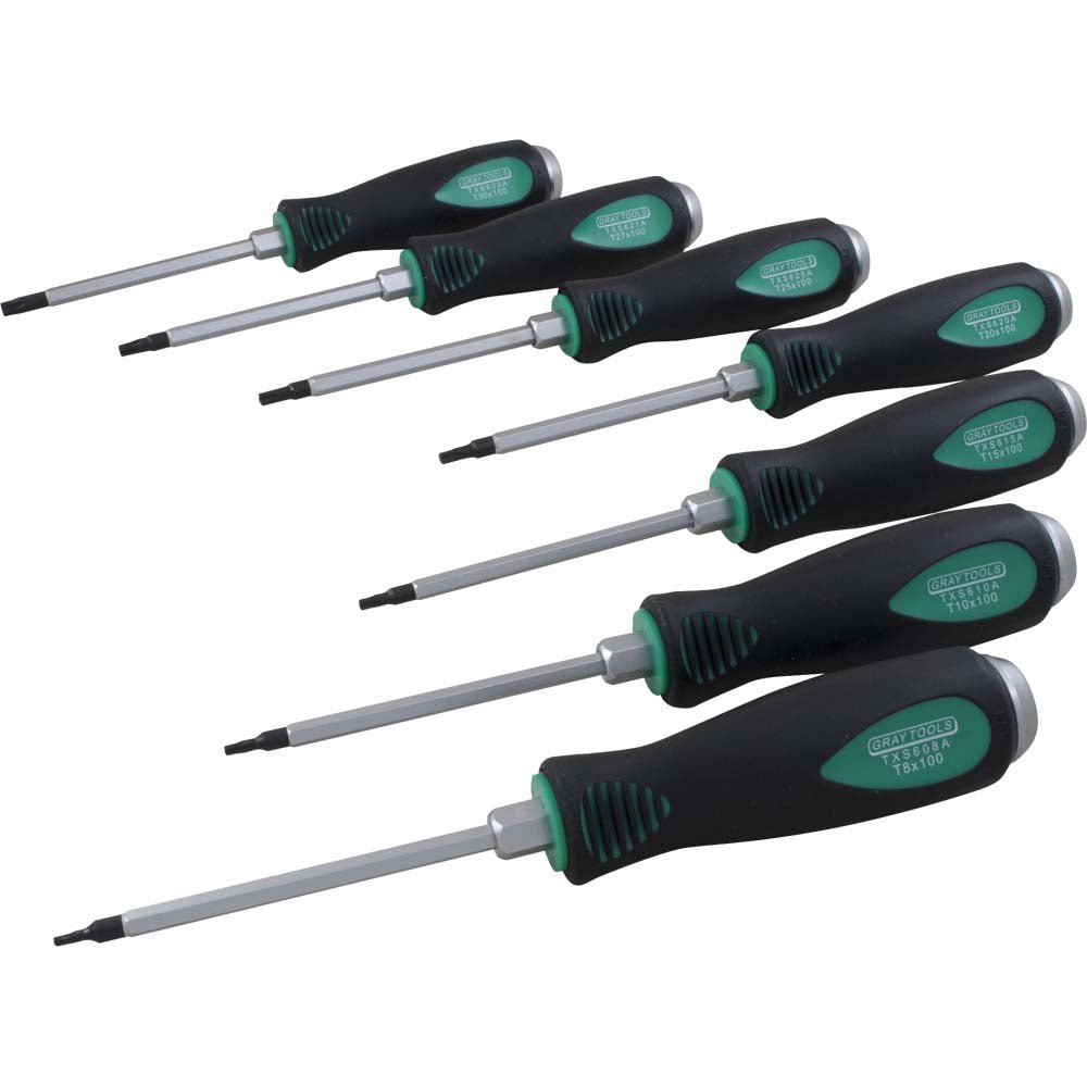 Gray Tools GT-TXS7A - 7pc Torx Screwdriver Set GRAY