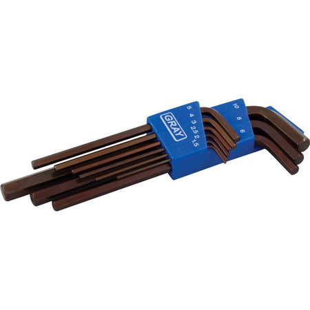 Gray Tools GT-68709 - 9pc Metric Hex Key Set GRAY