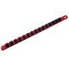GRAY GT-91218R - 1/2" Drive Socket Organizer Rail 18" Red